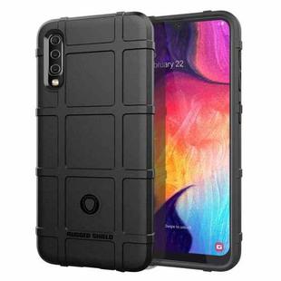 Shockproof Rugged  Shield Full Coverage Protective Silicone Case for Galaxy A50(Black)