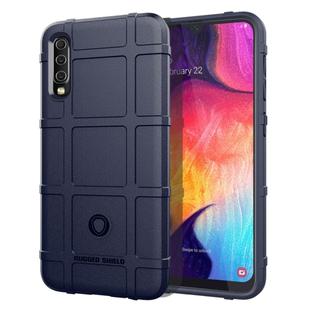 Shockproof Rugged  Shield Full Coverage Protective Silicone Case for Galaxy A50(Blue)