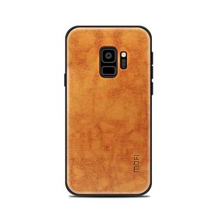 MOFI for Galaxy S9 PC+TPU+PU Leather Protective Back Cover Case(Light Brown)