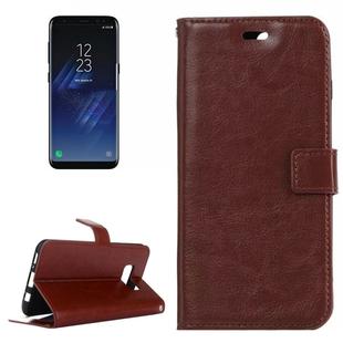 For Galaxy S8 Retro Crazy Horse Texture Horizontal Flip Leather Case with Holder & Card Slots & Wallet & Photo Frame(Brown)