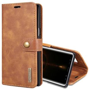 DG.MING for Galaxy Note 8 Crazy Horse Texture Horizontal Flip Detachable Magnetic Protective Case with Holder & Card Slots & Wallet (Brown)