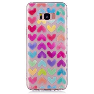Colored Heart Pattern TPU Case for Galaxy S8