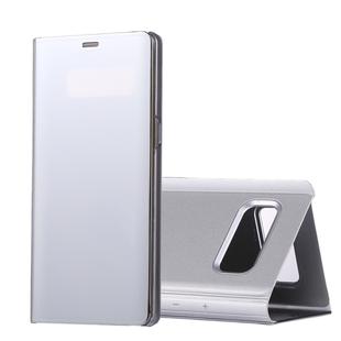For Galaxy Note 8 Electroplating Mirror Horizontal Flip Leather Case with Sleep / Wake-up & Holder Function(Silver)