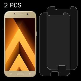 2 PCS for Galaxy A7 (2017) / A720 0.26mm 9H Surface Hardness 2.5D Explosion-proof Tempered Glass Non-full Screen Film
