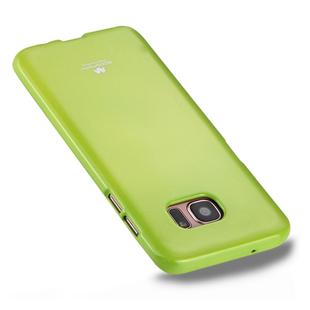 GOOSPERY JELLY CASE for Galaxy S7 Edge TPU Glitter Powder Drop-proof Protective Back Cover Case(Green)