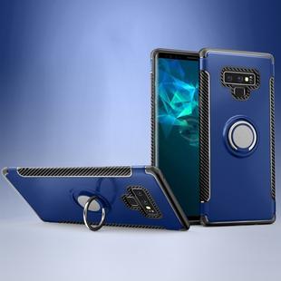 Magnetic Armor Protective Case for Galaxy Note 9, with 360 Degree Rotation Ring Holder(Blue)