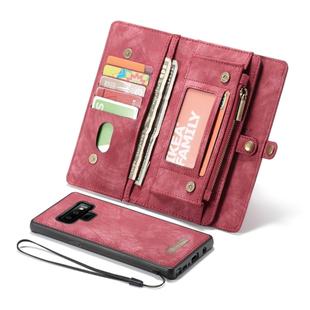 CaseMe-008 Detachable Multifunctional Horizontal Flip Leather Case for Galaxy Note9, with Card Slot & Holder & Zipper Wallet & Photo Frame(Red)