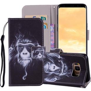 Colored Drawing Horizontal Flip Leather Case for Galaxy S8, with Holder & Card Slots & Wallet & Lanyard