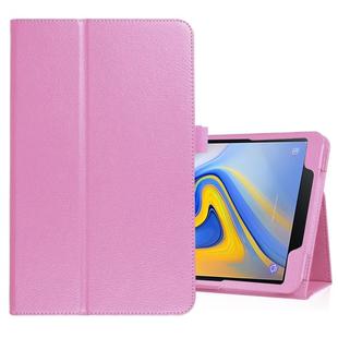 Litchi Texture Horizontal Flip Leather Case for Samsung Galaxy Tab A 10.5 T590 / T595 / T597, with Holder (Pink)