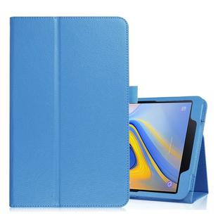 Litchi Texture Horizontal Flip Leather Case for Samsung Galaxy Tab A 10.5 T590 / T595 / T597, with Holder (Blue)