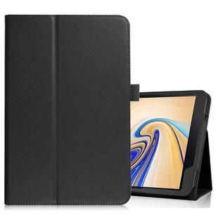 Litchi Texture Horizontal Flip Leather Case for Samsung Galaxy Tab S4 10.5 T830 / T835, with Holder (Black)