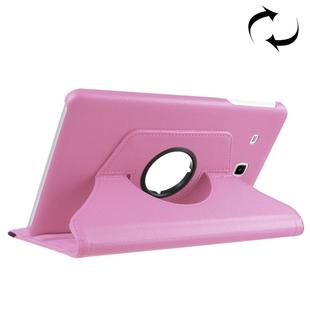 For Galaxy Tab A 7.0 (2016) / T280 / T285 360 Degrees Rotation Litchi Texture Horizontal Flip Solid Color Leather Case with Holder(Pink)