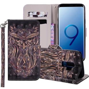 Colored Drawing Horizontal Flip Leather Case for Galaxy S9+, with Holder & Card Slots & Wallet & Lanyard