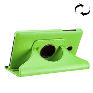 For Galaxy Tab A 8.0 (2017) / T380 / T385 Litchi Texture Horizontal Flip 360 Degrees Rotation Leather Case with Holder(Green)