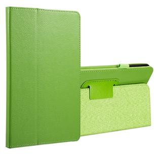For Galaxy Tab A 8.0 (2017) / T380 / T385 Litchi Texture Horizontal Flip PU Leather Protector Case with Holder (Green)