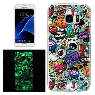 For Galaxy S7 Edge / G935 Noctilucent Rubbish Pattern IMD Workmanship Soft TPU Protective Case
