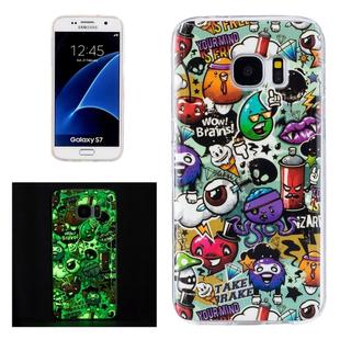 For Galaxy S7 / G930 Noctilucent&#160;Rubbish Pattern IMD Workmanship Soft TPU Protective Case