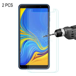 2pcs ENKAY Hat-prince 0.26mm 9H  2.5D Curved Edge Tempered Glass Film for Galaxy A7 2018
