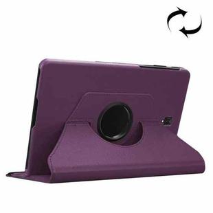 Litchi Texture Horizontal Flip 360 Degrees Rotation Leather Case for Galaxy Tab S4 10.5 T830 / T835, with Holder (Purple)