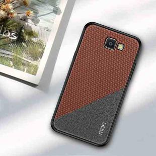 MOFI Cloth Surface + PC + TPU Protective Back Case for Galaxy J7 Prime 2 (Brown)