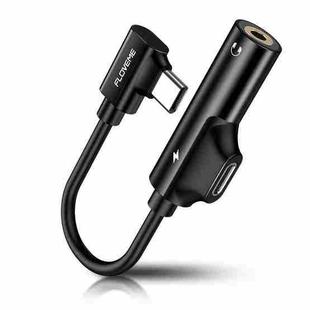 FLOVEME YXF145828 2 in 1 3.5 Audio Charging Listening Wired USB-C / Type-C Adapter(Black)