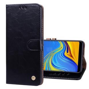 Business Style Oil Wax Texture Horizontal Flip Leather Case for Samsung Galaxy A9 (2018) / A9s, with Holder & Card Slots & Wallet c(Black)