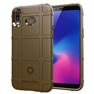 Shockproof Protector Cover Full Coverage Silicone Case for Samsung Galaxy A6s (Brown)