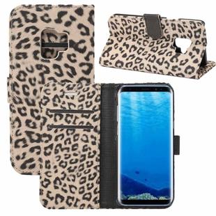 For Galaxy S9 Leopard Pattern PU + PC Horizontal Flip Leather Case with Holder & Card Slots & Wallet(Brown)