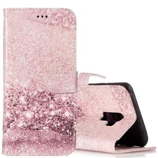For Galaxy S9+ Pink Seawater Pattern Horizontal Flip Leather Case with Holder & Card Slots & Wallet