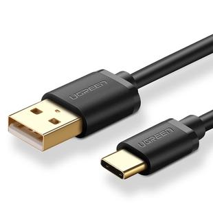 UGREEN 3A Max Output USB to USB-C / Type-C PVC Fast Charging Sync Data Cable, Length: 0.5m (Black)