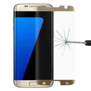 For Galaxy S7 Edge / G935 0.26mm 9H Surface Hardness Curved Surface Non-full  Screen Tempered Glass Film(Gold)