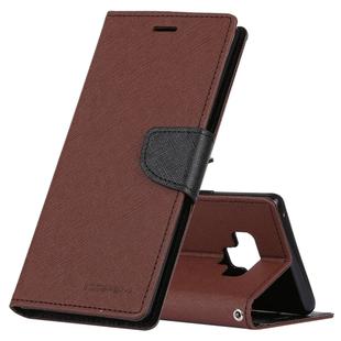 GOOSPERY FANCY DIARY Horizontal Flip Leather Case for Galaxy Note 9, with Holder & Card Slots & Wallet(Coffee)