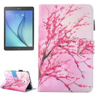For Galaxy Tab A 7.0 (2016) / T280 Peach Blossom Pattern Horizontal Flip Leather Case with Holder & Card Slots & Pen Slot