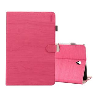 ENKAY Wood Texture Horizontal Flip Leather Case for Galaxy Tab S4 10.5 T830 / T835, with Holder & Sleep / Wake-up Function (Rose Red)