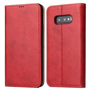 Horizontal Flip PU Leather Case for Galaxy S10e, with Holder & Card Slot & Wallet(Red)