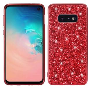 Glitter Powder Shockproof TPU Protective Case for Galaxy S10 (Red)