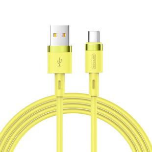 JOYROOM S-1224N2 1.2m 2.4A USB to USB-C / Type-C Silicone Data Sync Charge Cable (Yellow)