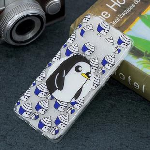 Penguin Pattern Transparent TPU Protective Case for Galaxy S10