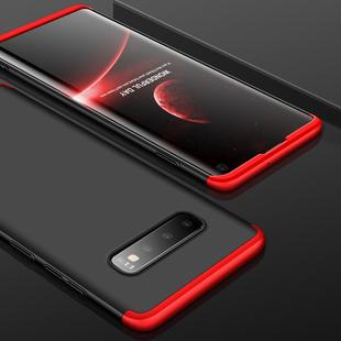 GKK Three Stage Splicing Full Coverage PC Case for Galaxy S10 (Black Red)