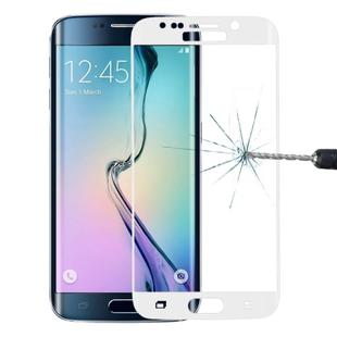For Galaxy S6 Edge+ / G928 0.3mm 9H Surface Hardness 3D Explosion-proof Colorized Electroplating Tempered Glass Full Screen Film(White)