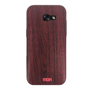 MOFI for Galaxy A3 (2017) Wood Texture TPU Protective Back Cover Case(Red)