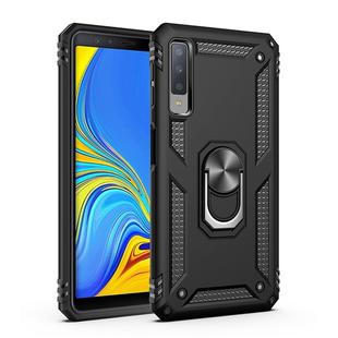 Sergeant Armor Shockproof TPU + PC Protective Case for Galaxy A7 2018, with 360 Degree Rotation Holder (Black)