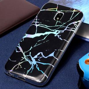 For Galaxy J3 (2017) (EU Version) Black Gold Marble Pattern Soft TPU Protective Back Cover Case