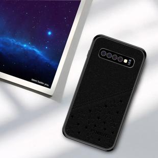 PINWUYO Full Coverage Waterproof Shockproof PC+TPU+PU Case for Galaxy S10+ (Black)
