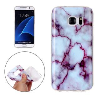 For Galaxy S7 / G930 Purple Marbling Pattern Soft TPU Protective Back Cover Case