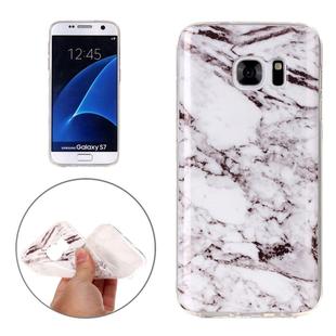 For Galaxy S7 / G930 White Marbling Pattern Soft TPU Protective Back Cover Case