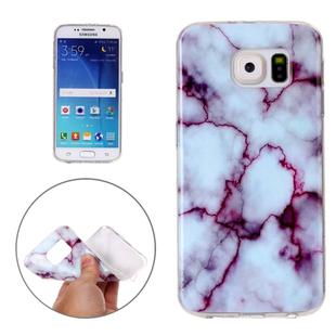 For Galaxy S6 / G920 Purple Marbling Pattern Soft TPU Protective Back Cover Case