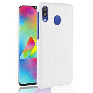 Shockproof Crocodile Texture PC + PU Case for Galaxy A20e (White)