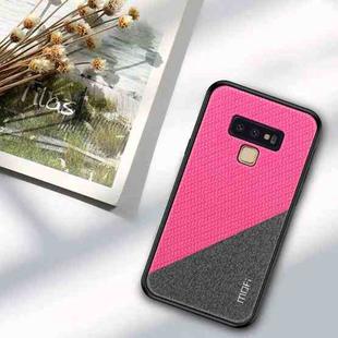 MOFI Honors Series Full Coverage TPU + PC + Cloth Pasted Case for Galaxy Note 9(Rose Red)