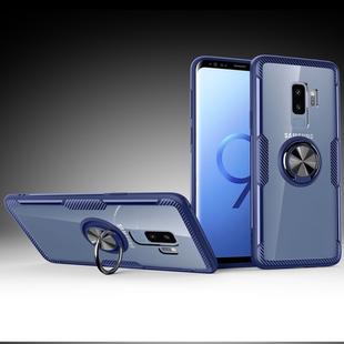 Scratchproof TPU + Acrylic Ring Bracket Protective Case for Galaxy S9 Plus(Blue)